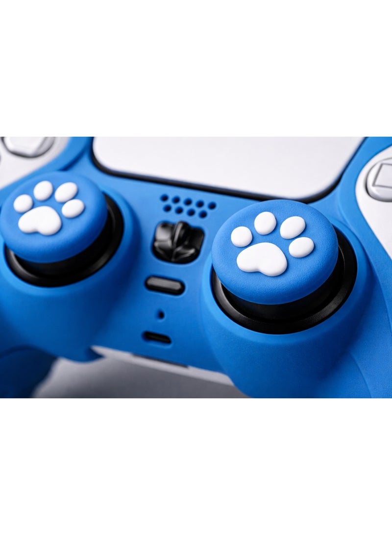 جراب سيليكون أزرق لدراع PS5 تصميم قطط - Image 2